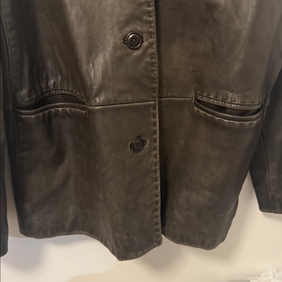 Eddie Bauer Women's Dark Brown LambskinLeather Jacket Large - Picture 3 of 6